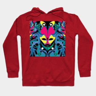 alien carnival monster mask ecopop art Hoodie